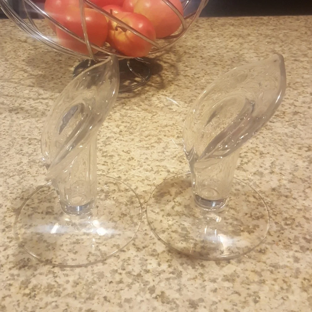 Vintage CaliLilies glass candle holders